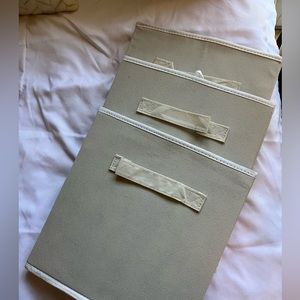 Set of 3 fabric storage bins